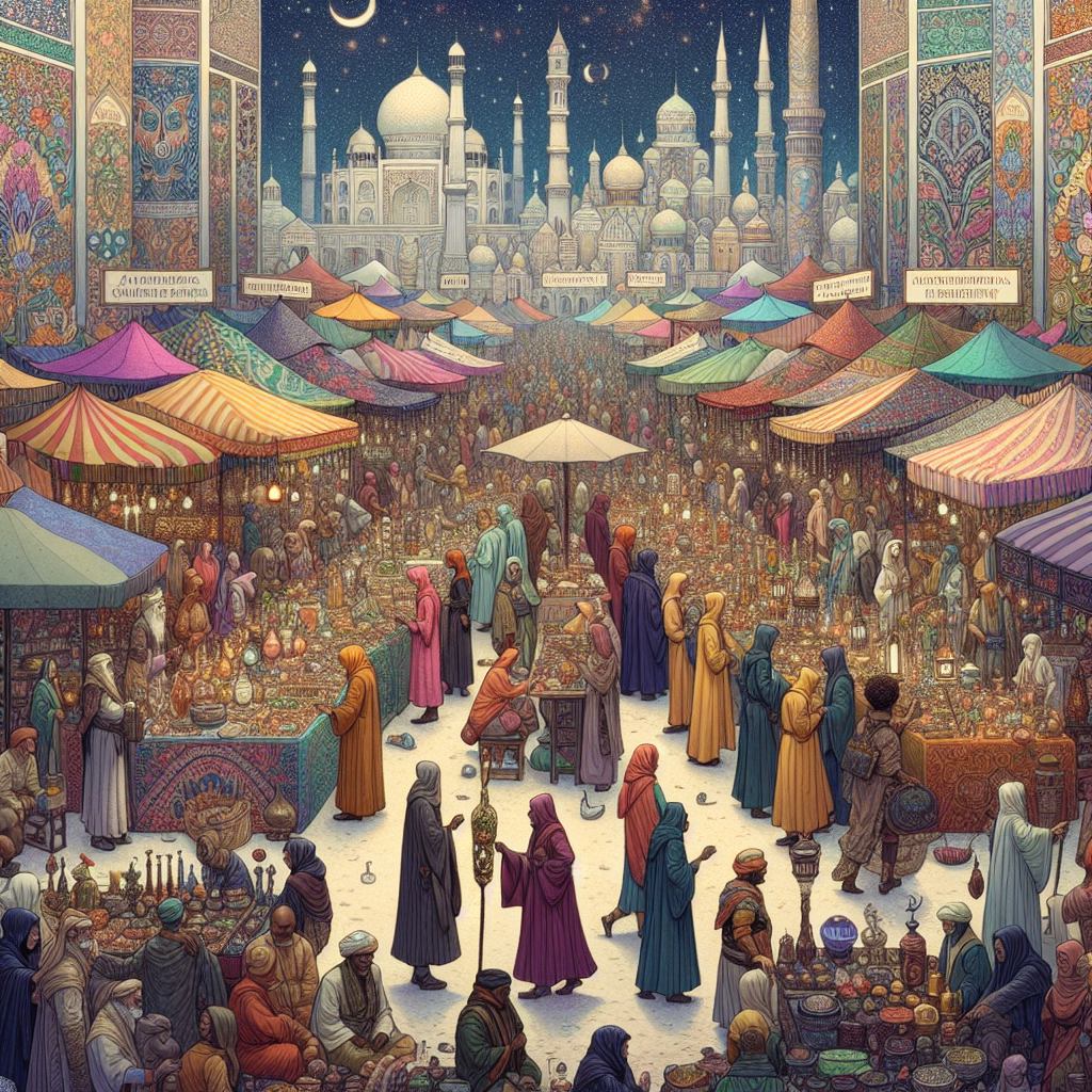 Imagine a bustling Cultural Festival where wizards from around the world gather to showcase their magical business ventures. Picture a marketplace filled with enchanted artifacts, spellbinding performances, and bewitching potions being sold by business-savvy wizards in colorful robes. Capture the essence of this unique fusion of culture, magic, and commerce in a single, captivating image.