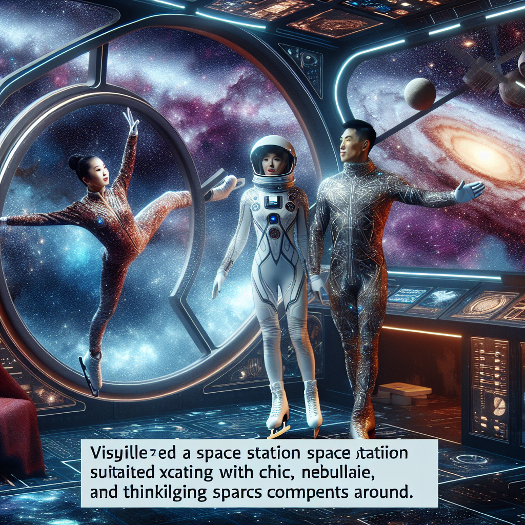 Create an image of a futuristic space station with sleek, modern interior design elements, surrounded by a breathtaking view of the cosmos as astronauts embark on a daring mission into the unknown depths of space.