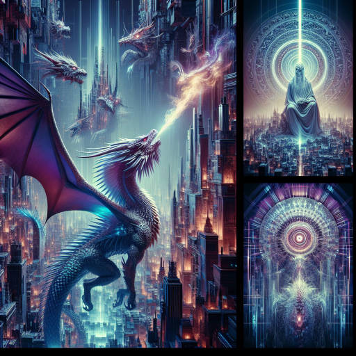 Imagine a futuristic world where mythical creatures and gods from ancient mythology roam freely, all captured through the mesmerizing lens of infrared photography. Picture a majestic dragon soaring through a city skyline, its scales glowing with infrared light, while a powerful deity from Greek mythology watches from above, cloaked in a rainbow of infrared hues. Let your imagination run wild as you create a stunning image that blends technology, fantasy, and mythology in a truly unique and captivating way.