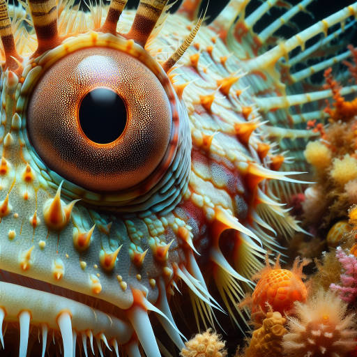 Imagine capturing the intricate details of a deep-sea creature's eyes in a close-up macro shot, as it gazes directly into the camera lens with a sense of wonder and curiosity. The underwater world is a mysterious and enchanting place, filled with unique and beautiful creatures just waiting to be discovered through the lens of your camera. Let your creativity flow as you combine the art of macro photography with the captivating beauty of underwater wonders in this imaginative portrait.